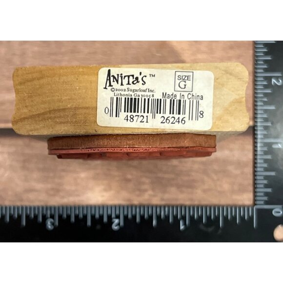 Anitas "Thanks A Bunch" Floral Wooden Rubber Stamp Size G Crafting Card Making - Picture 3 of 3
